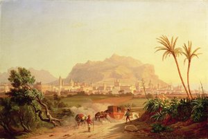 パレルモの眺め、1831年頃 作： Carl Wilhelm Goetzloff